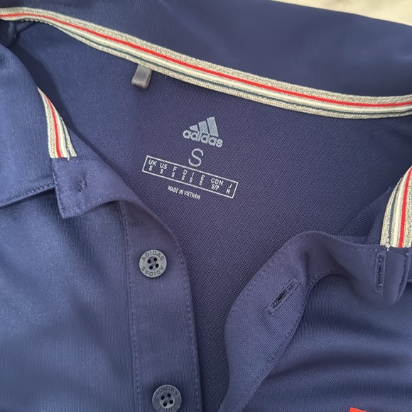 Adidas Team USA Golf polo. Navy with red USA lettering. Size small. - Picture 2 of 2